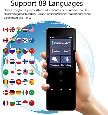 ZLDGYG SMDMM 89 Diller X1 Ses Kayıt Çevirmen Cihazı Destek Anında İki Yönlü Çeviri WiFi/Hotspot/Çevrimdışı ile 2.0 İnç (Renk: