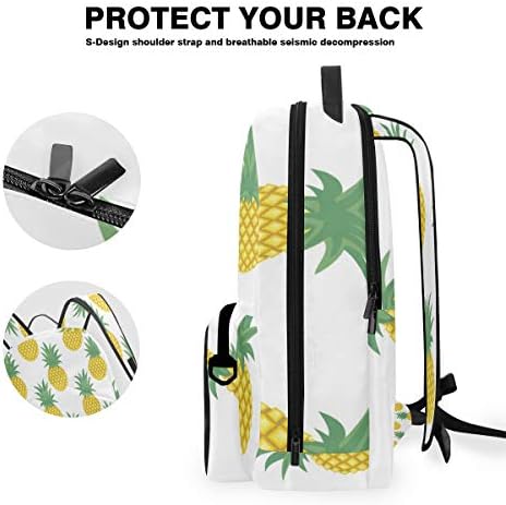 AUUXVA Sırt Çantası Ayrılabilir Tropikal Yaz Ananas Desen Dizüstü Koleji Öğrenci Okul Omuz Bilgisayar Çantaları Sırt Çantaları