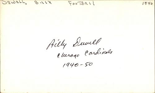 Billy Dewell İmzalı İndeks Kartı 3x5 İmzalı D: 2000 Chi. Kardinaller SMU 69042-NFL Kesim İmzaları