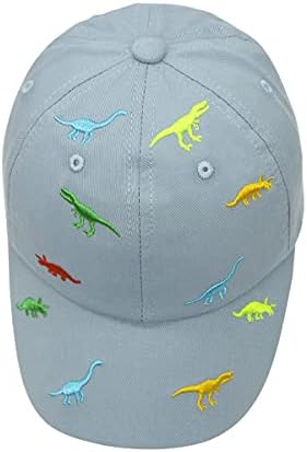 jerague Dinozor Nakış beyzbol şapkası için Bebek Yürüyor Çocuk Yaz Pamuk Güneşlik Şapka Ayarlanabilir 2-6 T