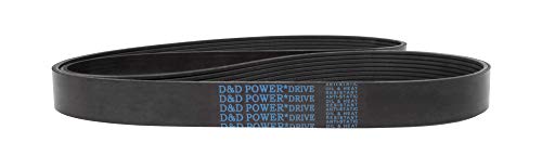 D & D PowerDrive 4PJ406 Metrik Standart Yedek Kayış, J, 4-Bant, 16 Uzunluk, Kauçuk