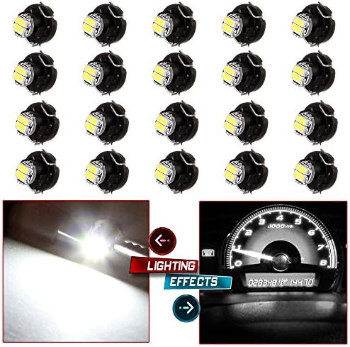 cciyu 20 paketi beyaz T3 2-3014 SMD Neo kama LED ışık enstrüman küme paneli lambaları ölçer ampuller
