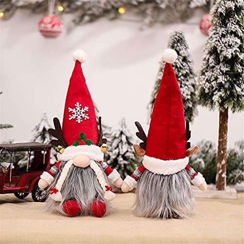 TJLSS 2 Pcs Noel Meçhul yaşlı adam ile lamba ışıklı uzun Sakal Bebek noel süslemeleri için Ev (Renk: Bir, Boyutu