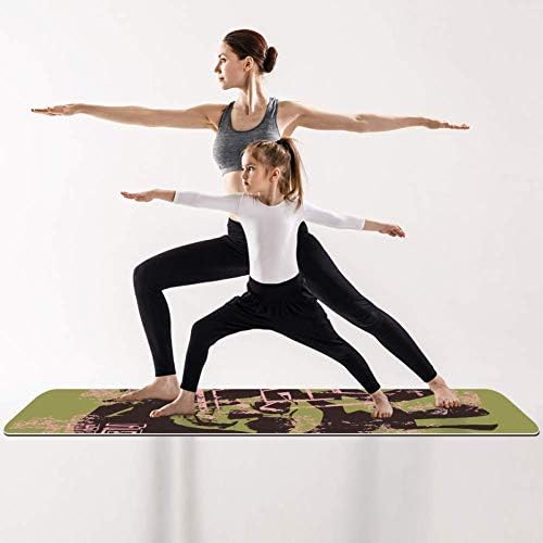 LORVIES Amerikan Kafatası Yoga Mat Çevre Dostu Kaymaz Anti-Gözyaşı egzersiz ve fitness matı için Yoga, Pilates, Germe, Meditasyon,
