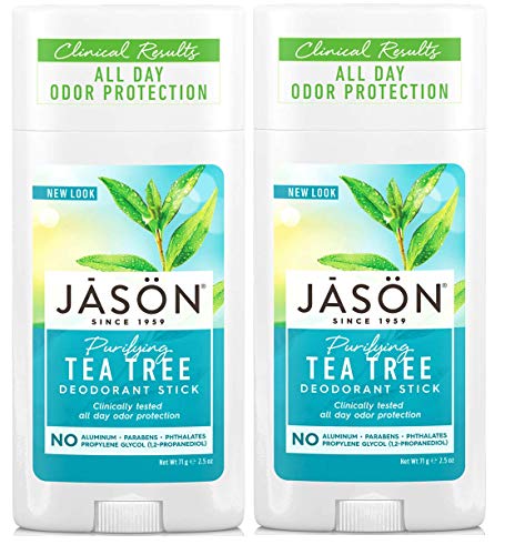 Çay Ağacı ve Greyfurtlu Jason Çay Ağacı Deodorantı, 2.5 fl. oz. (Pack 2)