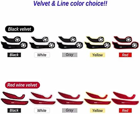Automotiveapple tarafından satmak, DUB Anti Kadife Scratch Kapı Kapak Seçim Renk 4-pc Kıa Sedona İçin Set: G Karnaval (Kırmızı
