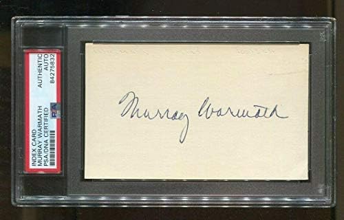 Murray Warmath İmzalı İndeks Kartı 3x5 İmzalı Minnesota Champs 1960 PSA / DNA - NFL Kesim İmzaları