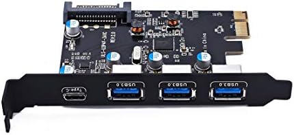 JMT PCI-E USB 3.0 / USB 3.1 PCI Ekspres Kart Tip C+ 3 Tip A Genişletme Kartı Ekle PCI Express Denetleyici Adaptörü 3X UBS3.0