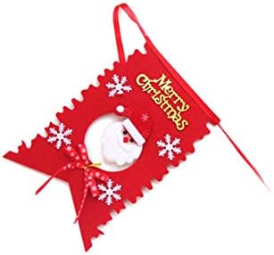 Noel Keçe Afiş Noel kiraz kuşu bayrak Santa kardan Adam kar taneleri Asılı çelenk 2. 6 M 2 adet Flamalar Bunting için Kış Tatil