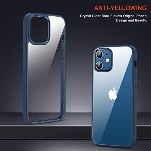 TENDLİN ile Uyumlu iPhone 12 Kılıf / iPhone 12 Pro Kılıf [Anti-Sararma] Crystal Clear Geri ve TPU Tampon İnce Telefon Kılıfı