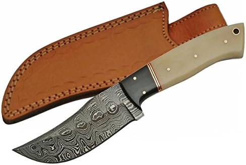 SABİT bıçak av bıçağı 4.75 Şam Çelik Keskin Bıçak Kemik Kolu Skinner Kılıf