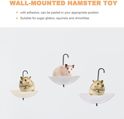 balacoo 3 Adet Hamster Platformu Şemsiye Şekli Pet Sıçrama Tahtaları Duvara Monte Dekoratif Küçük Hayvan Atlama Oyuncaklar Papağan