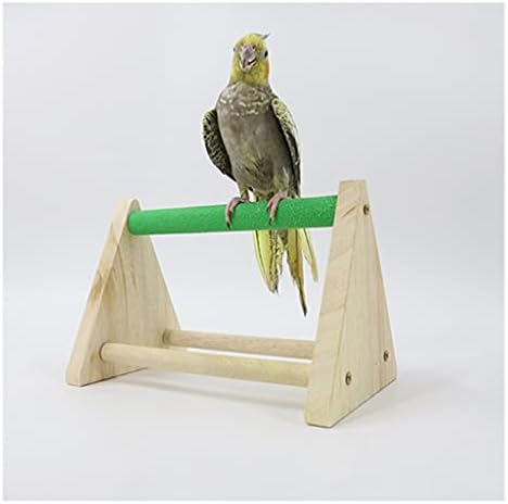 LEGU Birdcages Kuş Ahşap Platformu Doğal Ahşap Standı Oyun Oyuncak Salıncak Şube Kafes Aksesuar için Pet Kuşlar Parakeet Eğitim