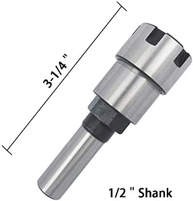 Wolfrıde 1/2 Inç Shank Yönlendirici Bit Collet Uzatma Collet Genişletici ER20 yaylı yüksük 6.5 mm 13mm