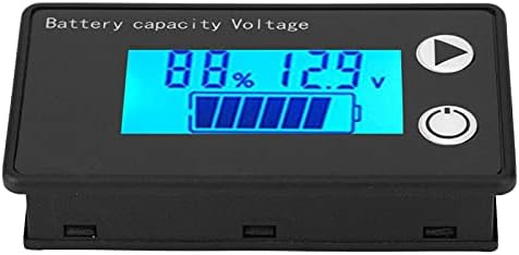 Pil Kapasitesi Göstergesi Profesyonel Dijital Ekran Voltmetre için Fabrika Elektrikçi için Sanayi için ((10 100 V) Mavi + Alarm