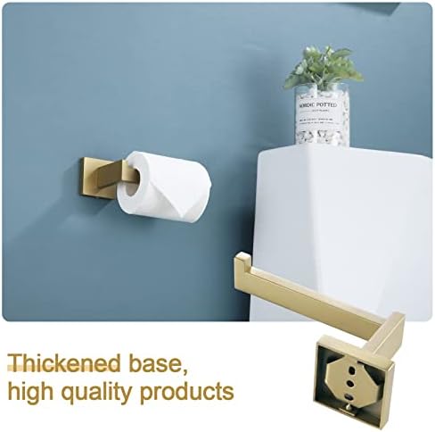 KOKOSIRI Altın rulo kağıt havlu tutucu tuvalet rulo Tutucu Banyo Mutfak Tuvalet için T-304 Paslanmaz Çelik Duvara Monte, altın