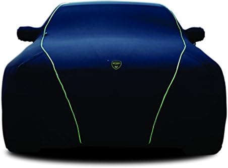 TPH MİCROLİTE Pürüzsüz Kadife Bitmiş Özelleştirilmiş fit Yarı-Açık SİYAH Araba Kapak Yeşil Boru ile Ford Mustang Ecoboost için