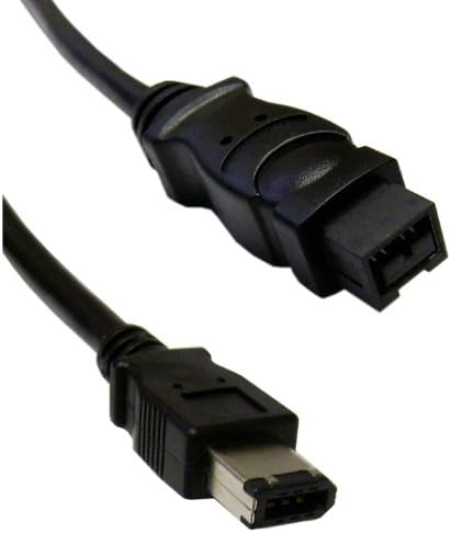 ACL 6 Feet Firewire 400 (9 Pin Erkek-6 Pin Erkek) IEEE-1394a Kablo, Siyah, 1 Paket