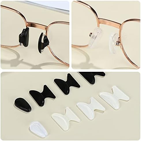 Fashyner 1 Çift Kaymaz Gözlük Burun Pedi Yeni Silikon Yumuşak Yapıştırıcı Gözlük Aksesuarları Burun Yastıkları (Şeffaf style1)