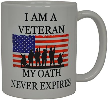 Askeri Veteran Kahve Kupa ABD Bayrağı Amerikan Ben Bir Veteran Benim Yemin Sona Asla Yenilik Fincan Hediye İçin Askeri Veteran
