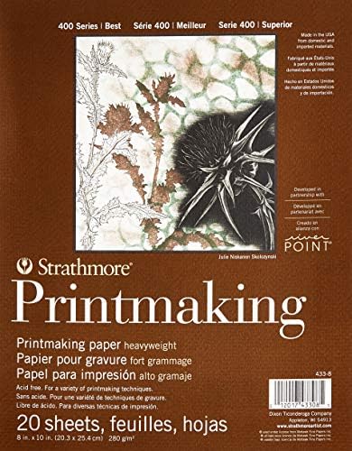 Strathmore Paper 400 Serisi Baskı Pedi, Ağır, 8 x10, Beyaz, 20 Kağıtlar