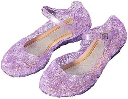 YİBLBOX Prenses Kız Kraliçe Elbise Up Cosplay Jöle Ayakkabı Çocuklar Yürümeye Başlayan Dans Parti Sandalet Mary Janes