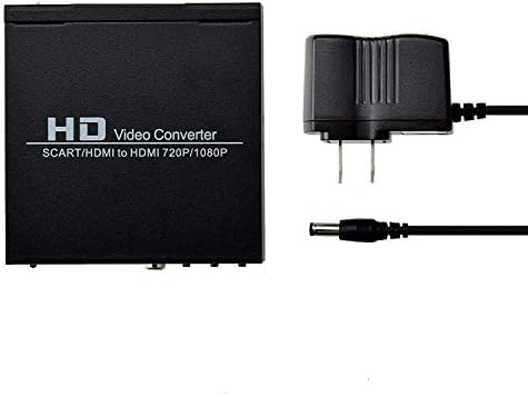 Scart Hdmı Hdmı Video Dönüştürücü Kutusu 1080 p Ölçekleyici 3.5 mm Koaksiyel Ses Çıkışı