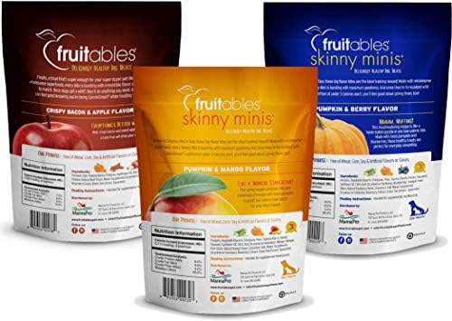 Fruitables Skinny Minis Elma Pastırması, Kabak Meyvesi, Mango-Çeşitlilik 3 Paket