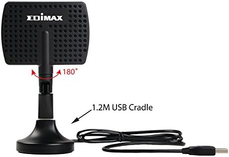 Edimax EW-7811UAC 11AC Dualband USB Adaptörü ile Yüksek Kazançlı Anten ve Ücretsiz USB Uzatma Cradle için Daha İyi Sinyal Alımı