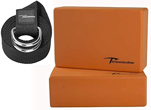 Timberbrother 2 Paket Yoga Blokları ve Yoga Egzersiz Posteri ile 1 Yoga Kayışı 16.5 x 22.4 - Renginizi ve Bedeninizi Seçin