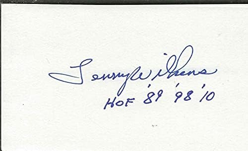 Lenny Wilkens, HOF Yazıtlı 3x5 İndeks Kartı İmzaladı-NBA Kesim İmzaları