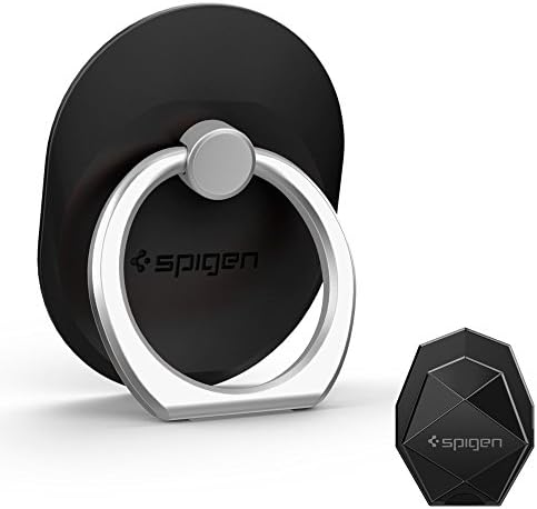 Tüm Telefonlar ve Tabletler için Spigen Style Ring Cep Telefonu Halkalı Telefon Tutacağı/Standı/Tutacağı-Siyah