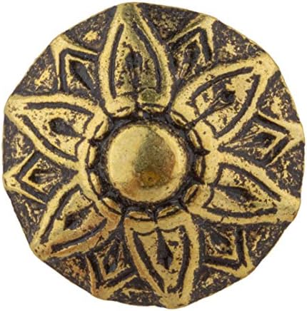 Oxford Antiqued Çelik Çiçek Kafa Meseleye 1/2 Çap + 7/16 Uzun 50 Çivi Paketi Dekoratif Mobilya Döşeme Pimleri / AD-3538