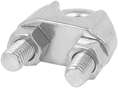 X-DREE M18 304 Paslanmaz Çelik Tel Halat için Eyer Kelepçe Kablo Klip (Klip de kablo de abrazadera de sillín de acero inoxidable