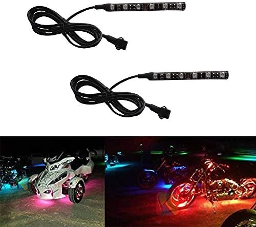 Kingshowstar LED şerit ışıklar, 12 Volt renkli RGB LED ışık şeridi 4 inç esnek 5050 SMD LED ışık Bar için motosiklet, ATV, araba