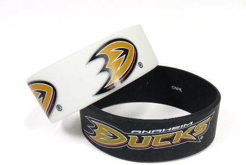NHL Anaheim Ördekler Silikon Kauçuk Bileklik, 2'li Paket