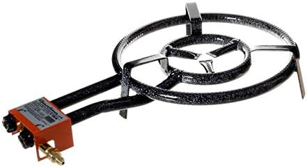 Garcima Paella Çift Halkalı Bütan / Propan Gaz Brülörü, Siyah, 40 cm