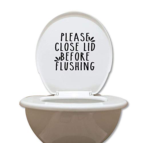 Çiftlik Evi Tarzı Banyo Tuvalet Kapağı - Lütfen Yıkamadan önce kapağı kapatın Vinil Çıkartma FMH2