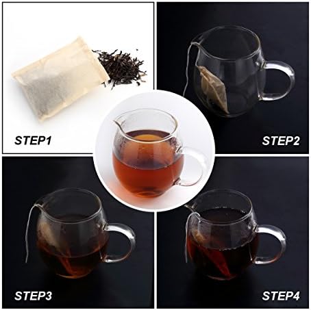 400 Paketi Tek Kullanımlık İpli Çay filtre Torbaları Güvenli ve Doğal Ağartılmamış Kağıt Çay Demlik İpli Boş Çanta için Gevşek