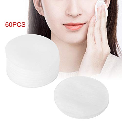 60 adet Yuvarlak Pamuk Pedleri, Kullanımlık Makyaj Çıkarıcı Pamuk Yumuşak Temizlik Mendilleri Göz Dudak Kozmetik Aracı Kadınlar