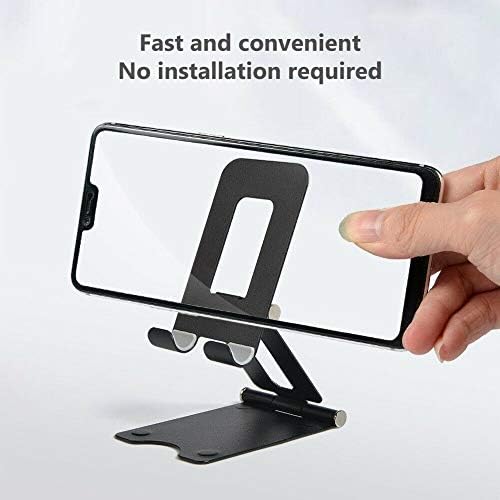 Siyah Cep telefon standı Katlanabilir Ayarlanabilir Masaüstü telefon tutucu Telefon ile Uyumlu 11 Pro Xs Xs Max Xr X 8, iPad