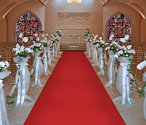 Kırmızı Düğün Koridor Koşucu 3FTx15FT Düğün Koşucu Koridor Kapalı Açık Halı Olaylar için Kadife Koridor Koşucu Düğün Töreni için