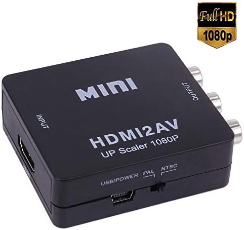 HDMI-AV Dönüştürücü, HDMI-RCA, HDMI-AV, 1080P HDMI - 3RCA CVBS AV Kompozit Video Ses Dönüştürücü Adaptör, PC Dizüstü HDTV DVD