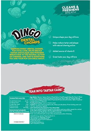 Dingo Dental Chomps Köpek Çiğneme Tüm Büyük Köpekler için Davranır
