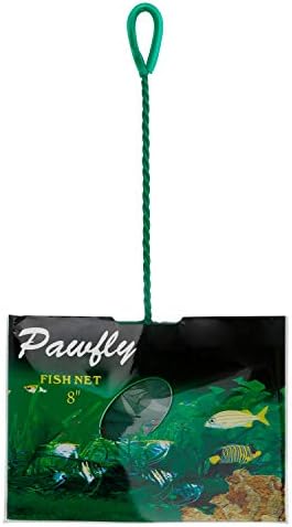Pawfly 8 İnç Akvaryum Balık Ağı 10.5 inç Plastik Saplı İnce Örgü Balık Yakalama Ağları-Yeşil