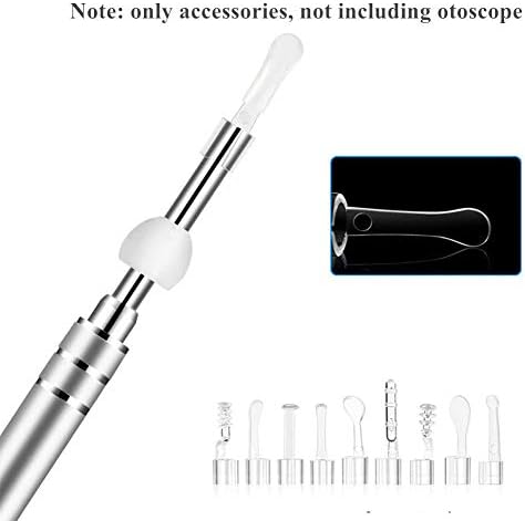 YYS CASUS 9 PCS Earpick Kaşık, Aksesuarları için 3.9 mm Çap Otoskop-Metal Kulak Kaşık, spiral kulak çekme Yetişkinler için Çocuk