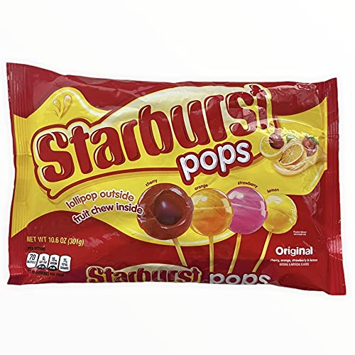 YENİ Starburst Pops Meyveli Lolipoplar Çeşitli 4 Tatlar Meyve Çiğnemek Şeker İçinde