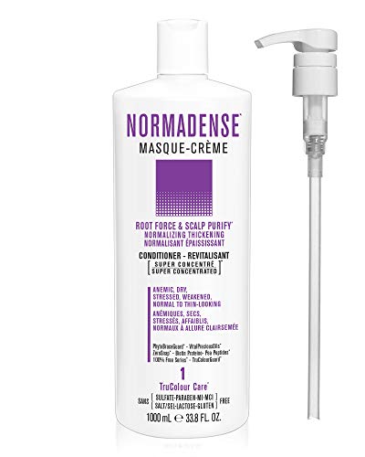 NORMADENSE 1 Maske-Krem (saç kremi) Normalleştirme, Yoğunlaştırma ve Kalınlaştırma için 1 Litrelik Pompalı 33.8 oz Laktoz ve