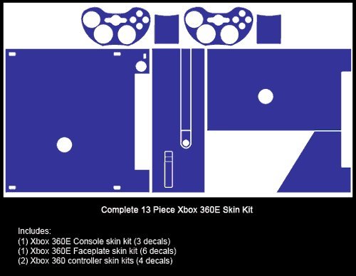 Sky Krom Ayna Vinil Çıkartması Faceplate Microsoft Xbox 360E Konsolu için Mod Cilt Kiti Sistemi tarafından Skins