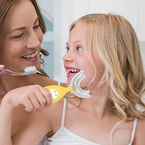 Sımayıxx Bebek Diş Fırçası Diş Fırçaları U-tipi Beyazlatma Masaj Silikon Fırçalar U-Şekilli Modelleme Diş Fırçası Çocuklar İçin